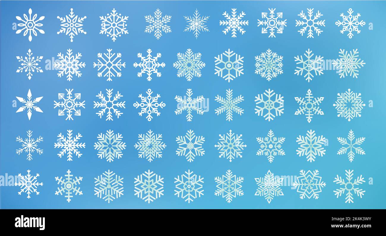 Snowflakes background white blue Stock Vector Images - Alamy