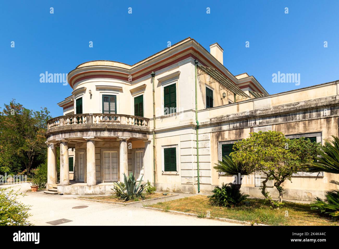 Villa Mon Repos in Kerkyra, Corfu Stock Photo