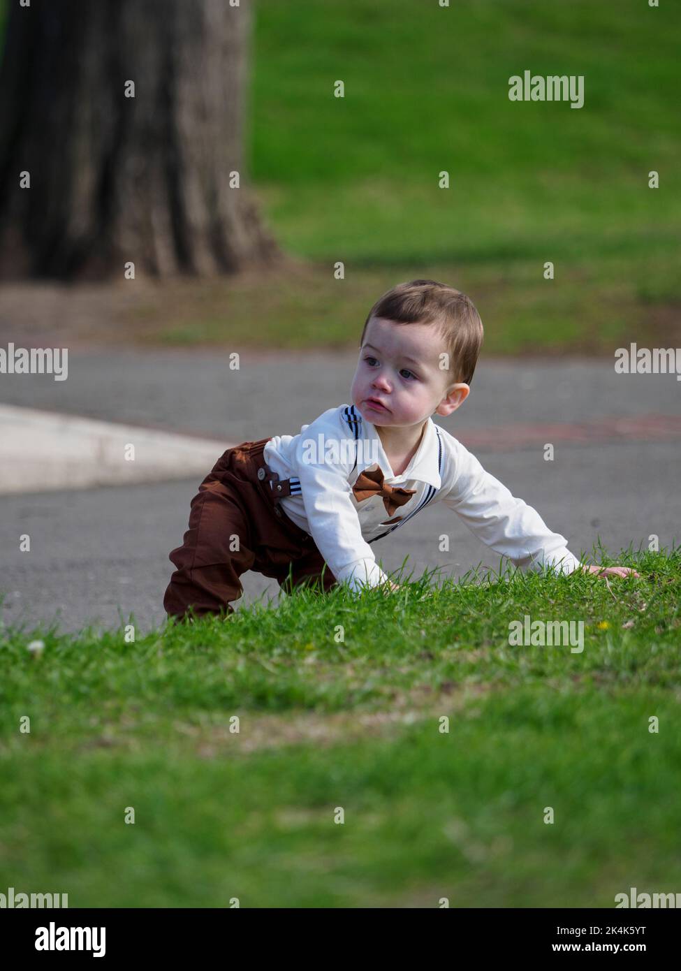 Smartly dressed toddler. Stock Photo