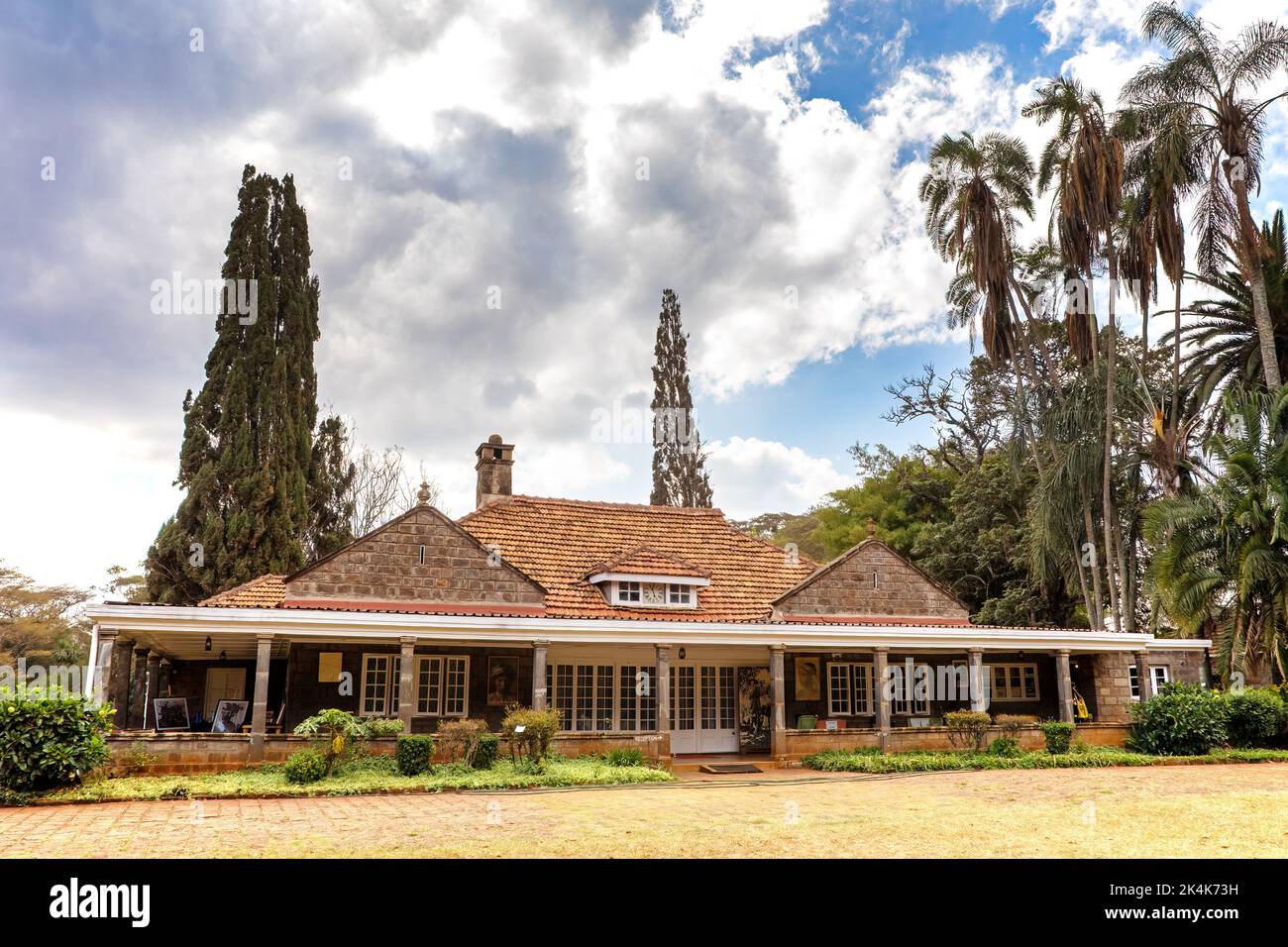 Nairobi - Kenya - 27 September 2019: View of the house of Karen Blixen in Nairobi, Kenya. The subject of the 1985 Hollywood film Out of Africa Stock Photo