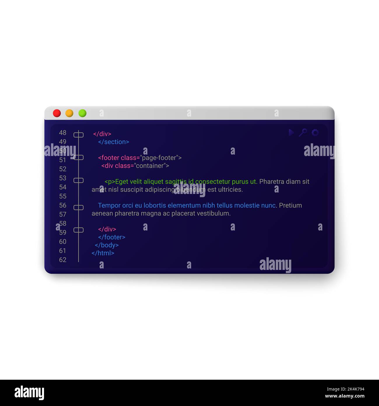 Digital windows with code template Stock Vector