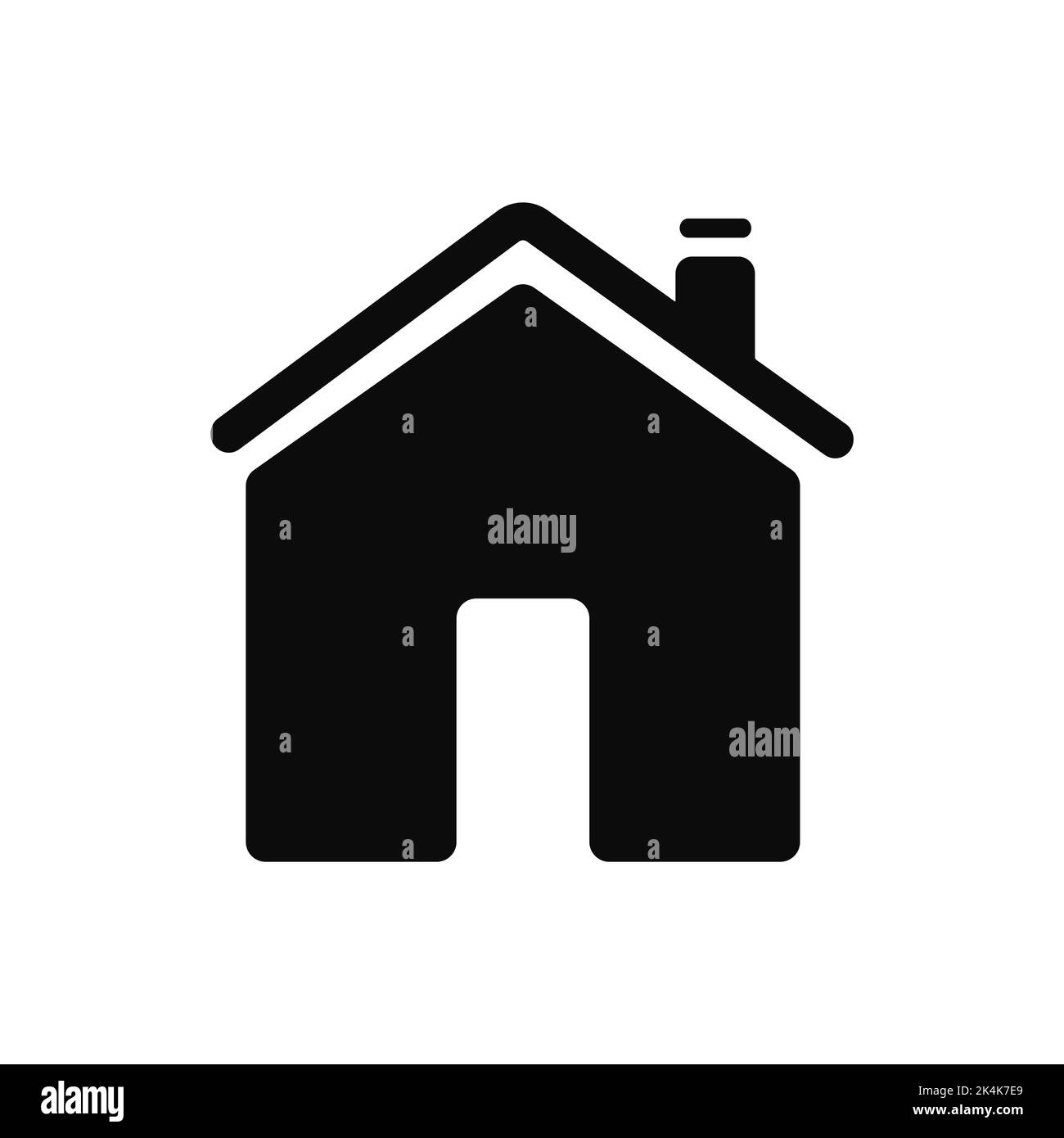 Small black house icon. Architectural real estate symbol Stock Vector