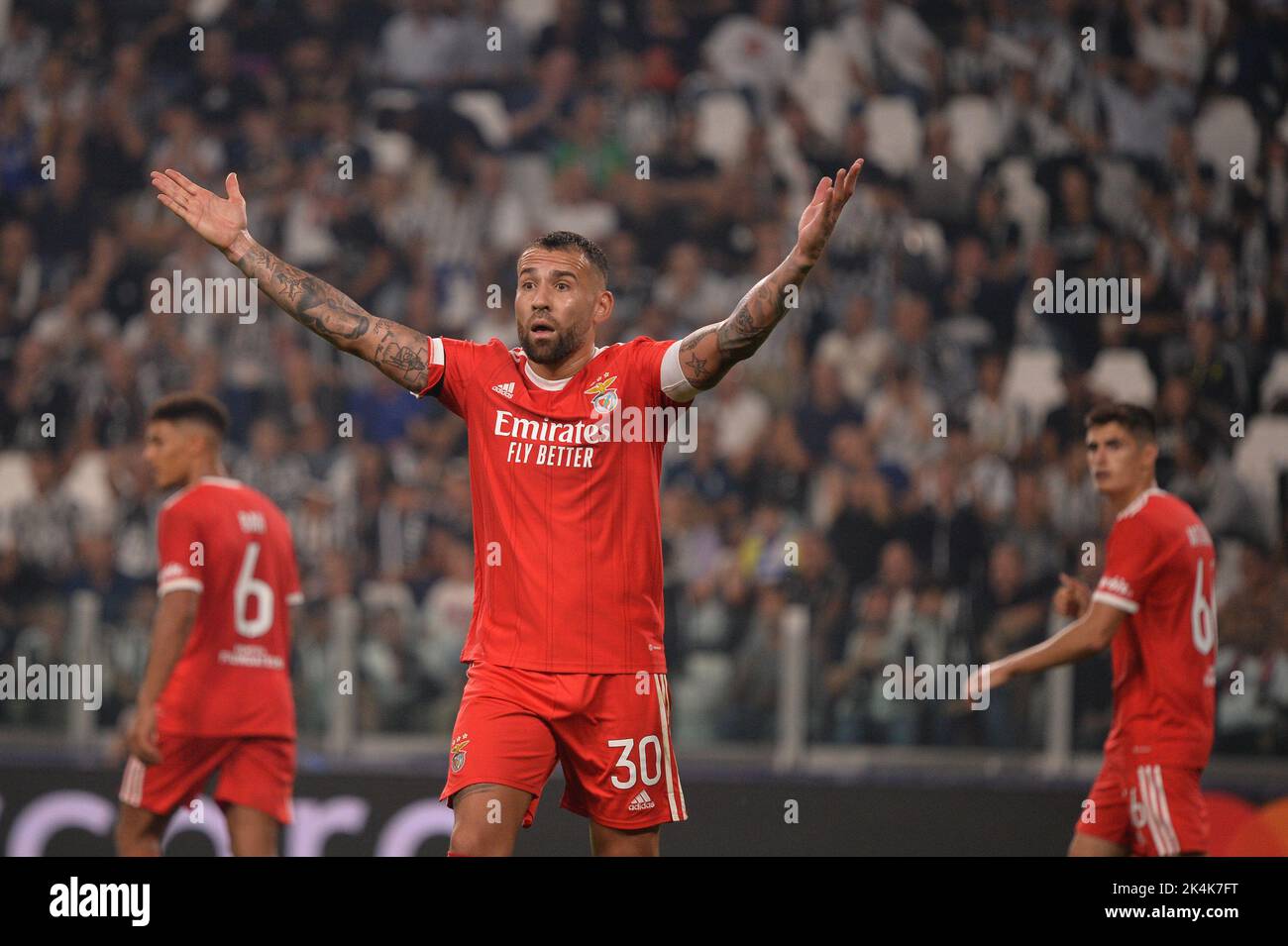 Nicolas Otamendi SL Benfica During The UEFA Champions League Group H nicolas-otamendi-sl-benfica-during-the-uefa-champions-league-group-h