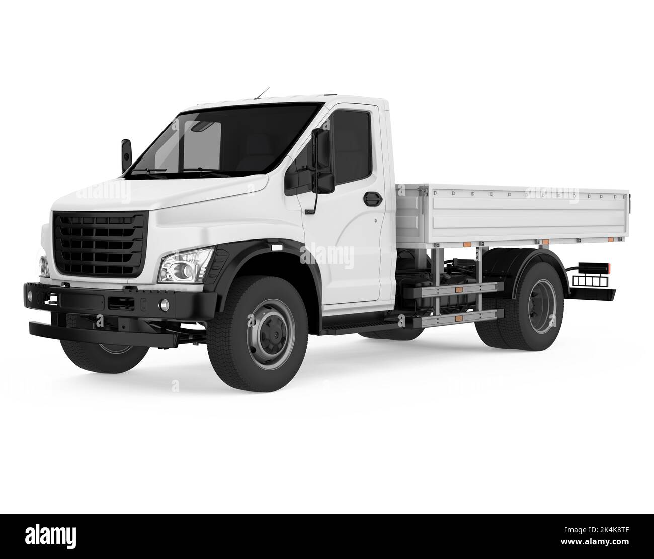 Flatbed Truck Isolated Stock Photo Alamy