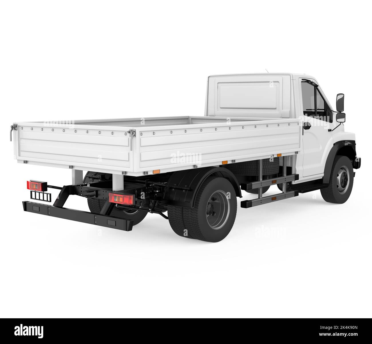 Flatbed Truck Isolated Stock Photo Alamy