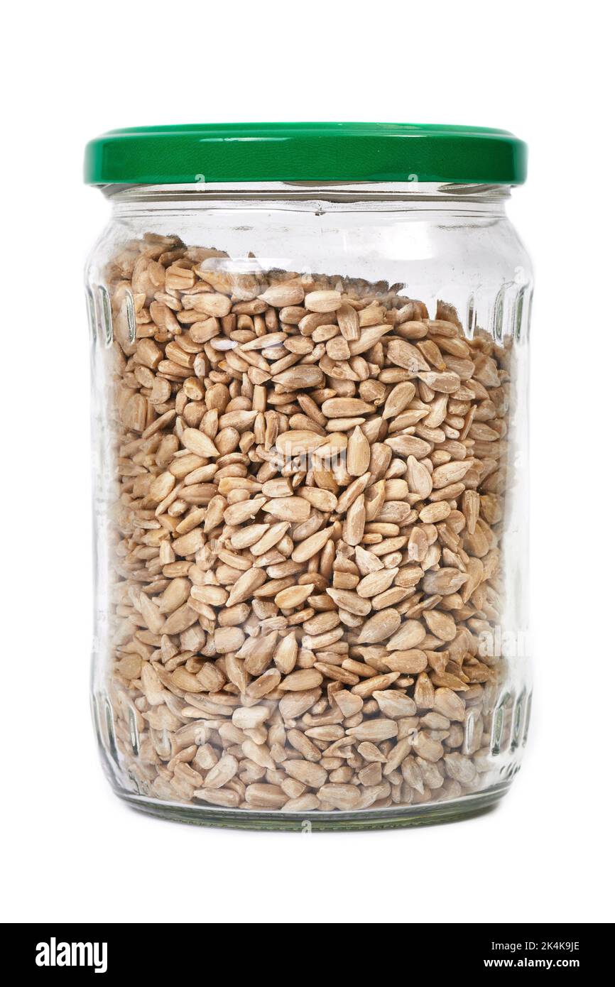 Sunflower seeds in a jar Stock Photo Alamy