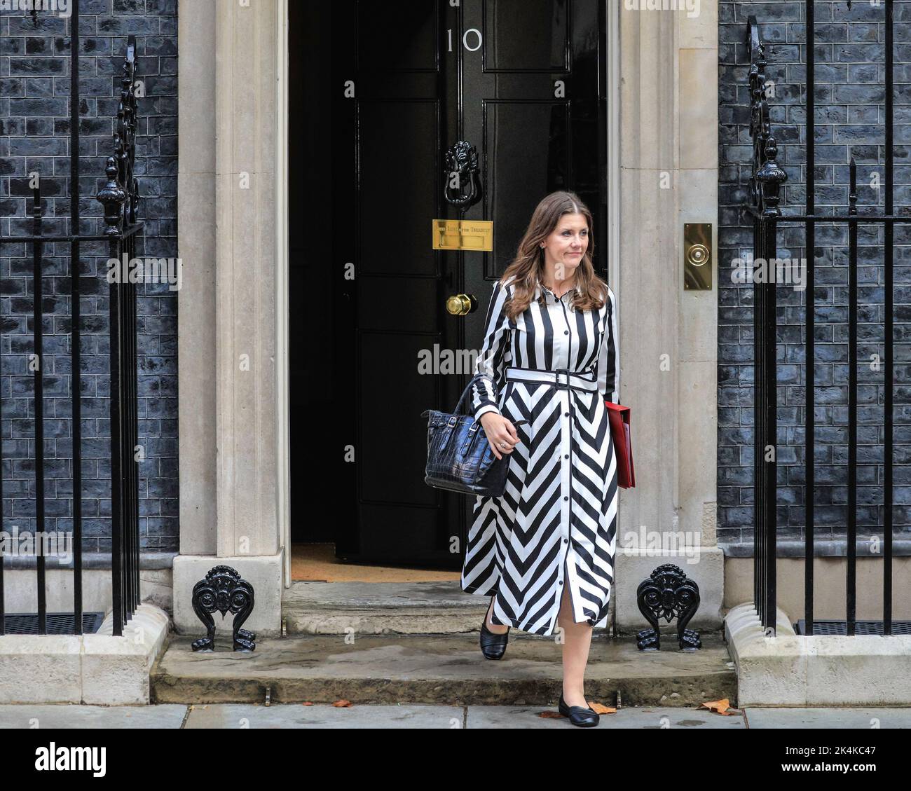 Michelle Donelan, MP, Secretary of State for Digital, Culture, Media and Sport, exits 10 Downing Street, Westminster, UK Stock Photo