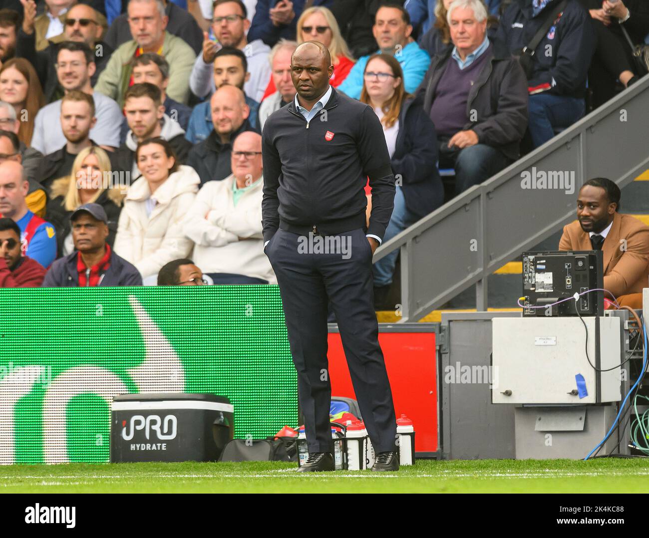 01 Oct 2022 - Crystal Palace v Chelsea - Premier League - Selhurst Park  Crystal Palace Manager Patrick Vieira during the Premier League match against Chelsea. Picture : Mark Pain / Alamy Live News Stock Photo