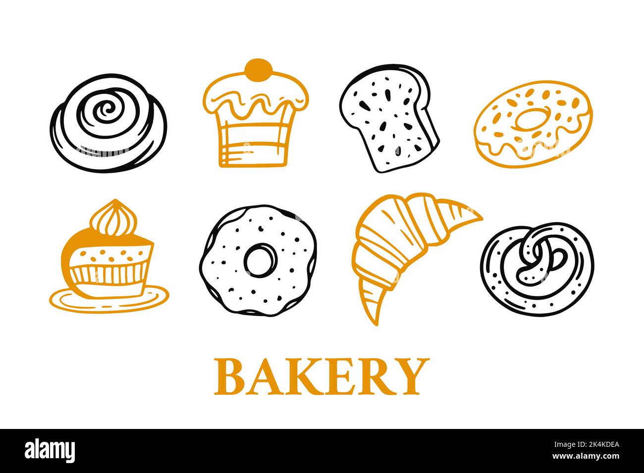 Bakery Hand drawn icon set Stock Vector Image & Art - Alamy