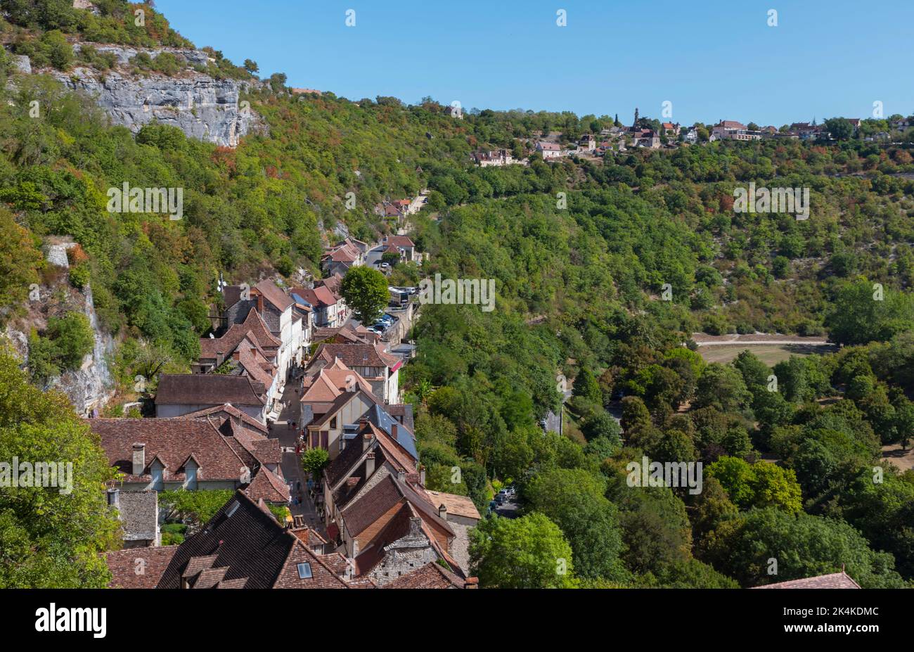 rocamadour in france seen from above from the church Stock Photo