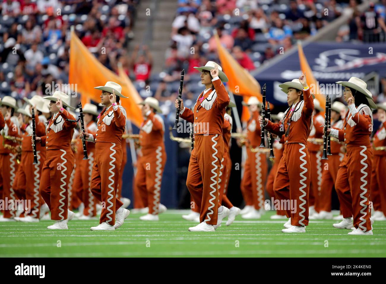 Houston, Texas, USA. 2nd Oct, 2022. The University of Texas marching