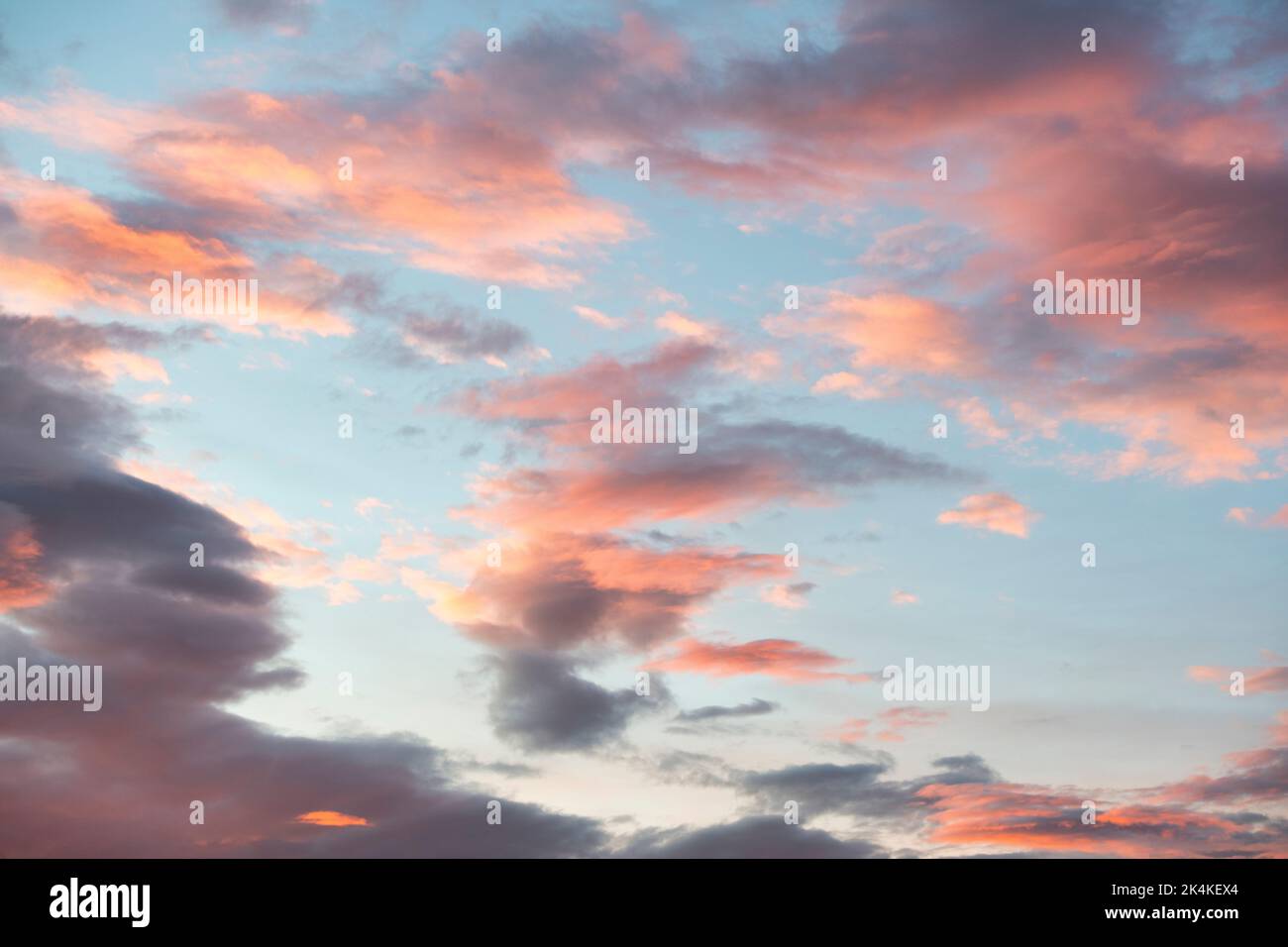 Red sunset sky and clouds. Scotland Stock Photo - Alamy