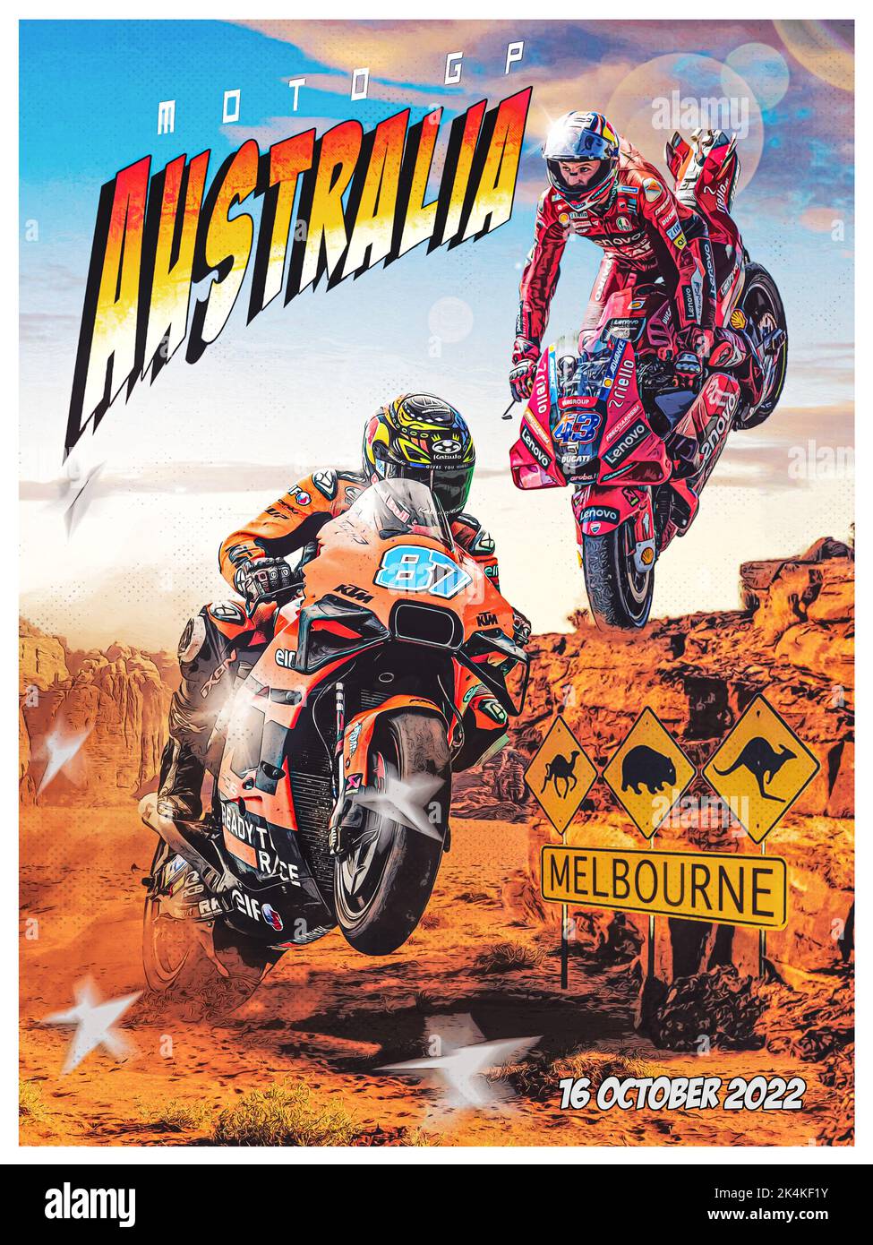 Australia Moto GP 2022 Race Poster Stock Photo Alamy