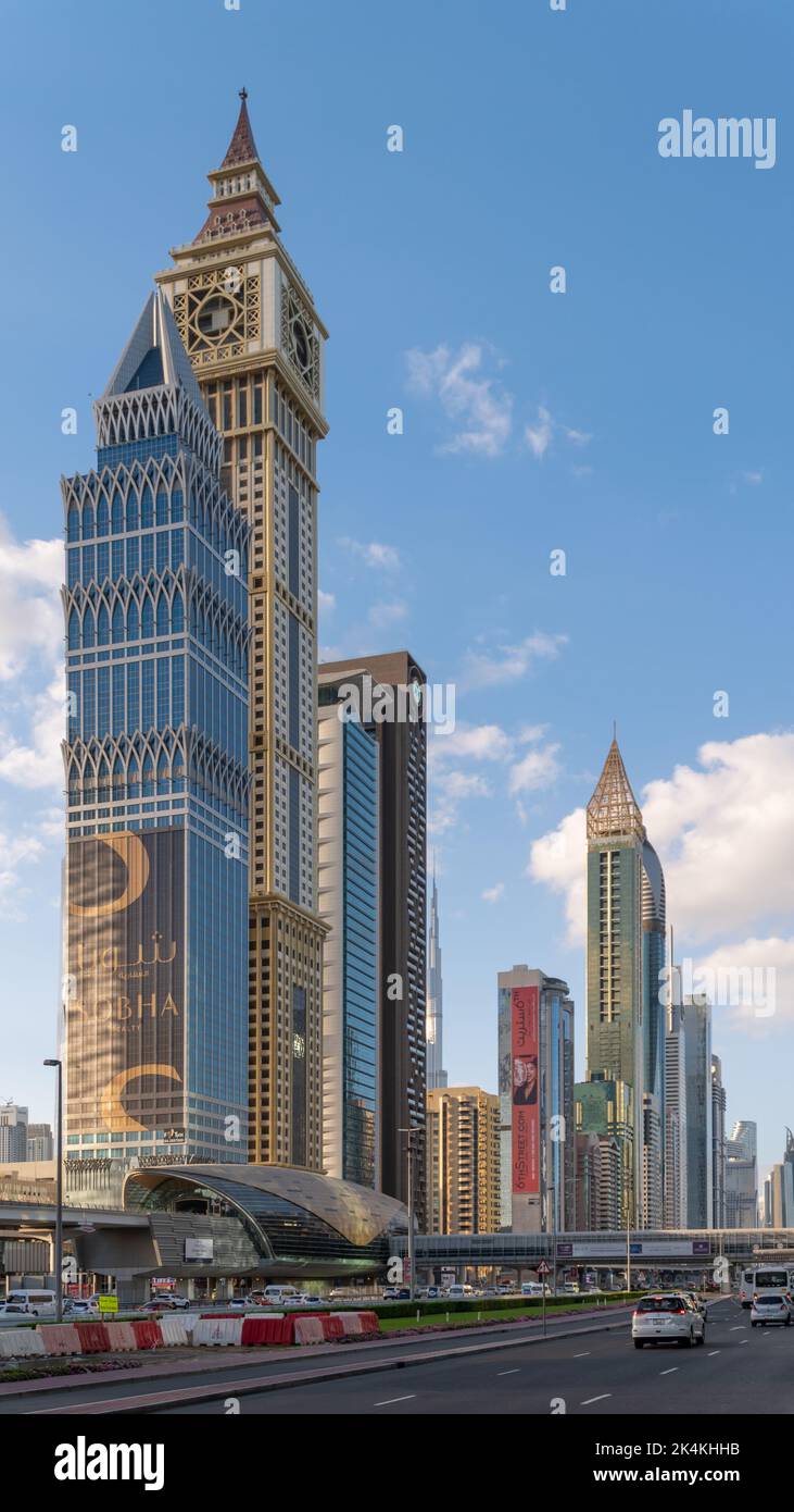 Dubai, United Arab Emirates 7th February, 2022 Modern skyscrappers