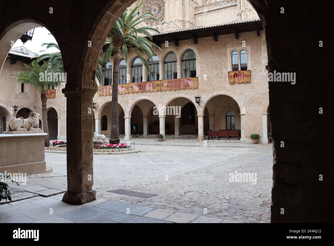 Almudaina main courtyard, the Patio de Armas Stock Photo Alamy
