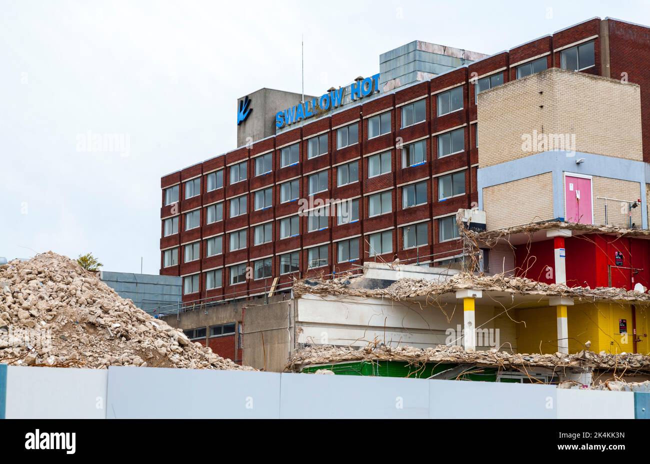 Stockton on Tees, UK.3rd October 2022. Demolition work has started on the Castlegate Centre as part of the Councils plans to open up the High Street to the riverside. David Dixon / Alamy Stock Photo