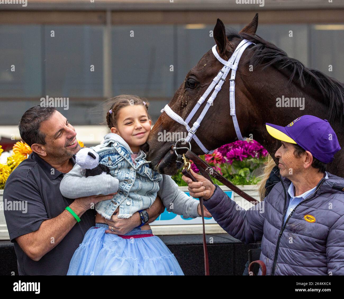 Chocolate Gelato, with owner Mike Repole and his daughter after her win