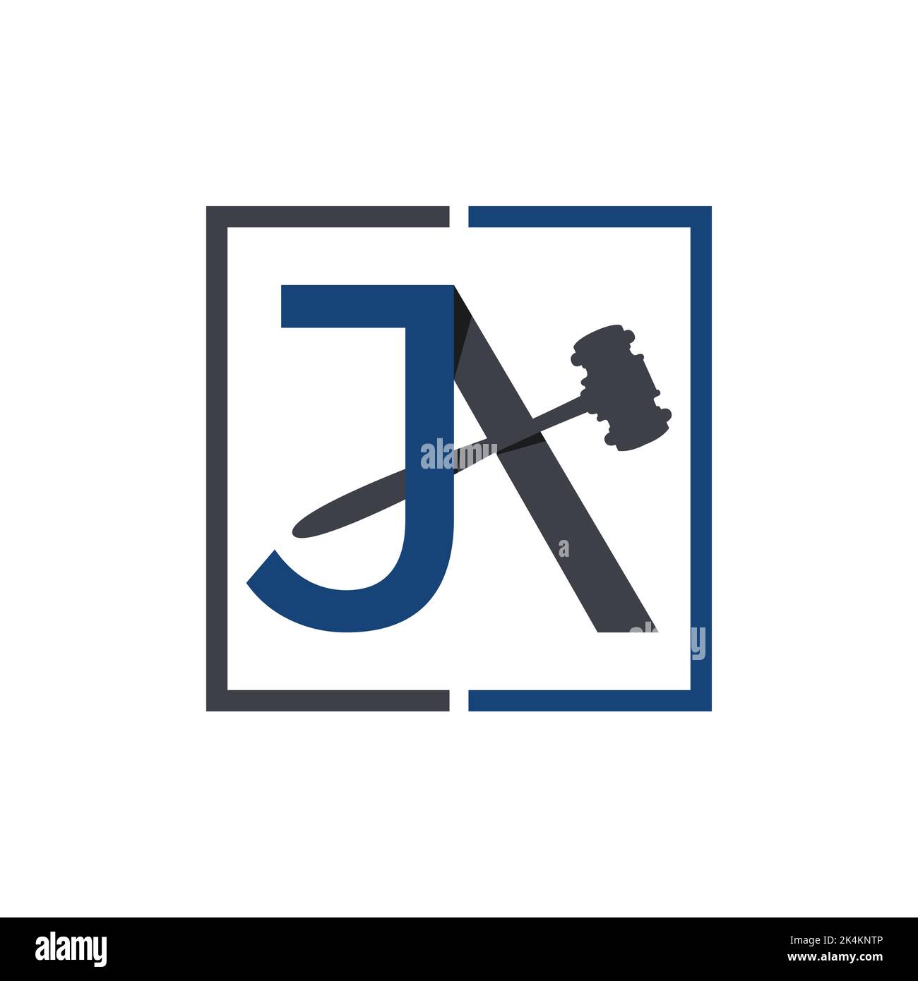 Judge Initial Initial letter JA law firm logo design. Law firm logo with initial JA ...