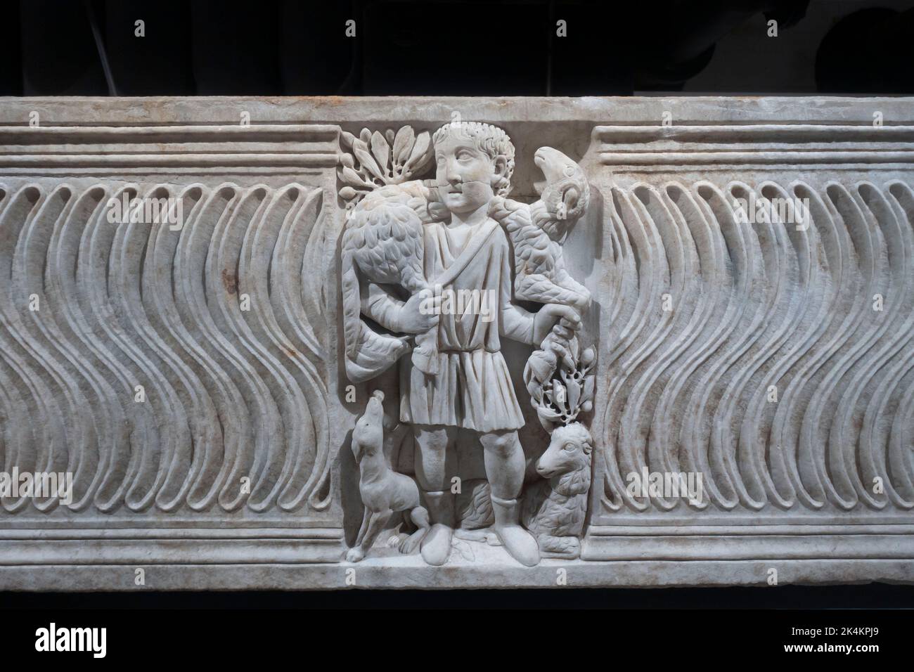 Rome, Italy Centrale Montemartini Museum, Sarcophagus with the Good ...