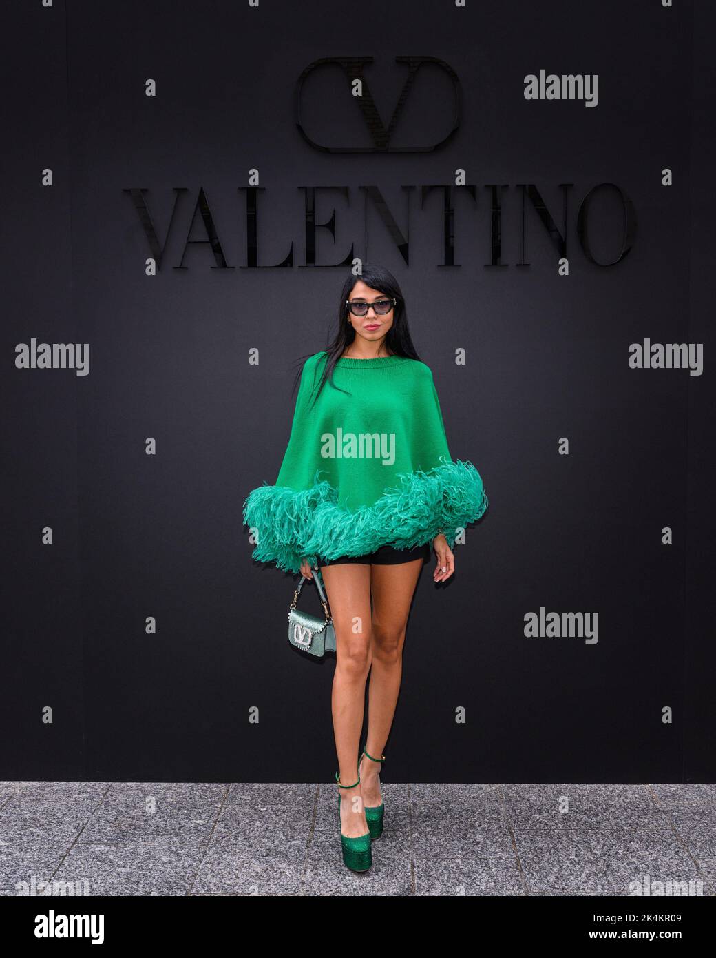 Salma Abu-Deif Paris Fashion Week - Women S/S 2023 Valentino Unboxing -  Backdrop Paris, France 2nd October 2022 ©SGPItalia id 128198 001 Not  Exclusive Stock Photo - Alamy