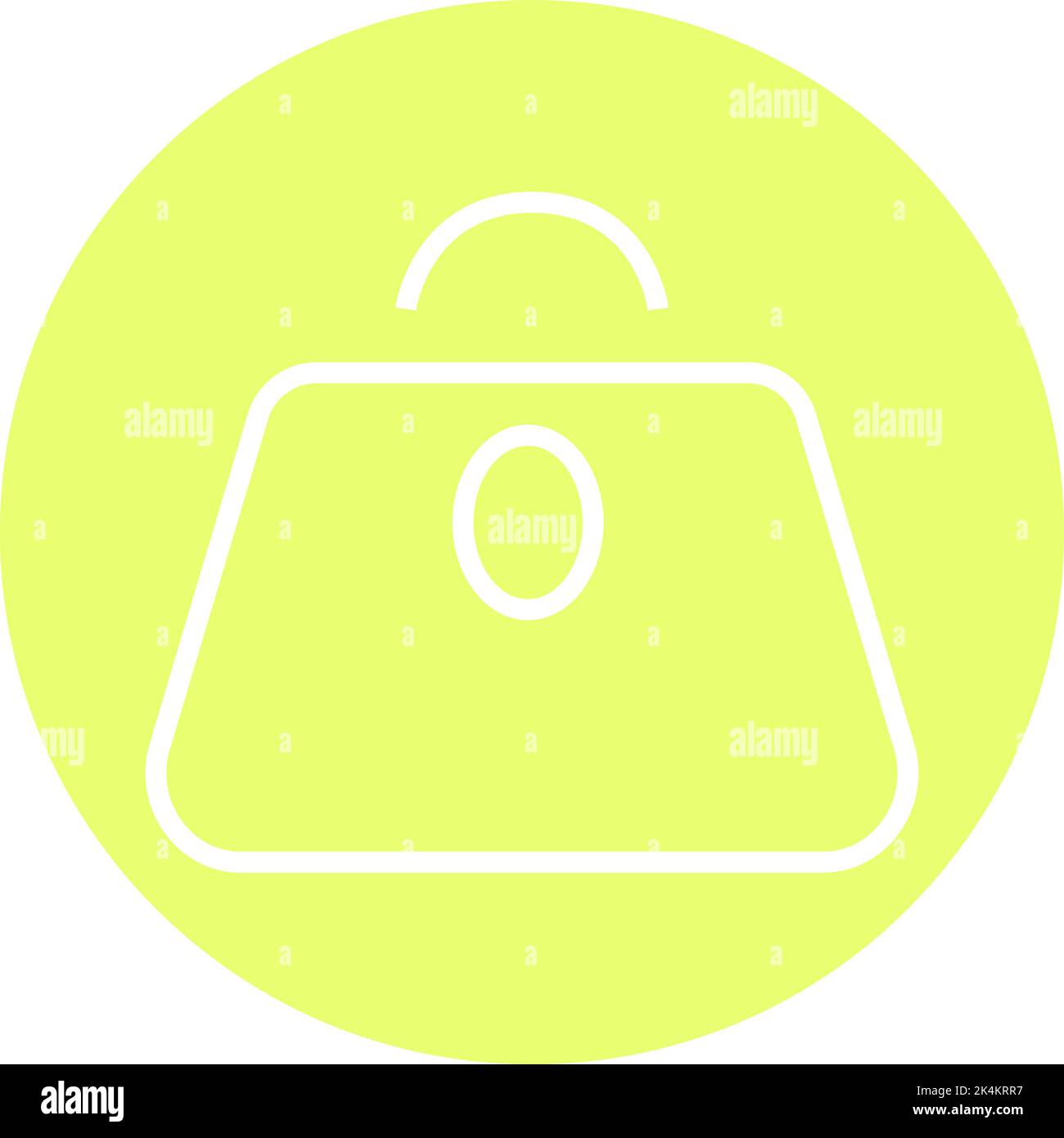 Simple Yellow purse, illustration, vector on a white background. Stock Vector