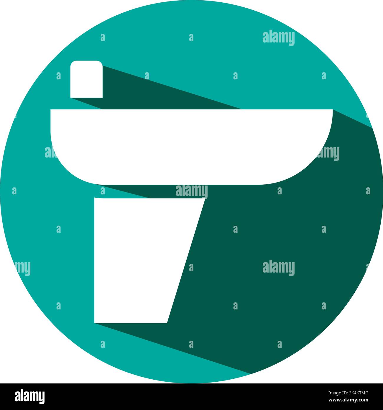 Bathroom bidet, illustration, vector on a white background. Stock Vector
