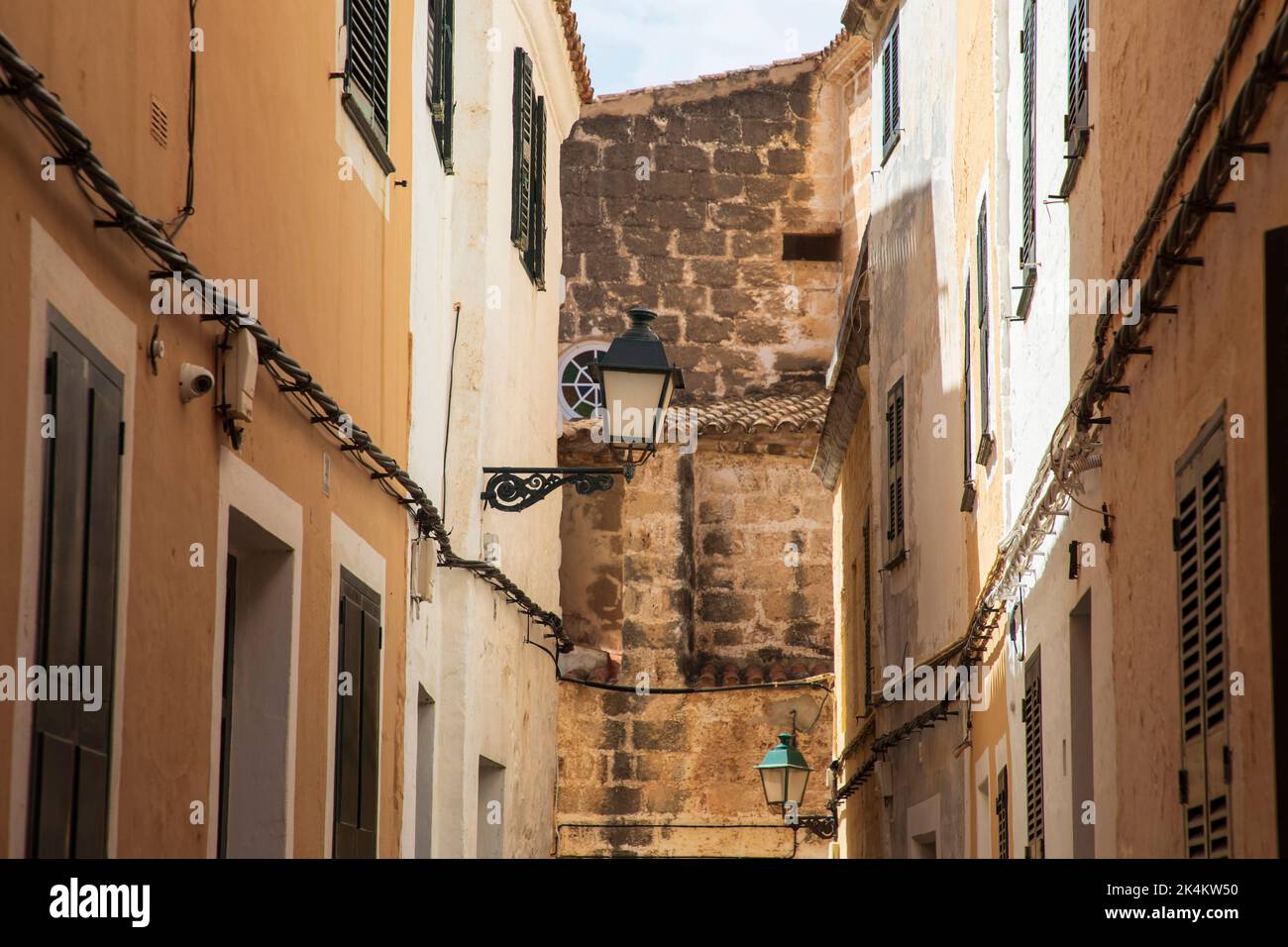 Ciutadella, Spain - September 5th, 2022: Ciutadella is a very attractive city, with a charming port and an old town. Stock Photo
