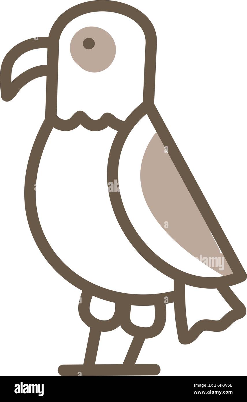 Brown pigeon, illustration, vector on a white background. Stock Vector