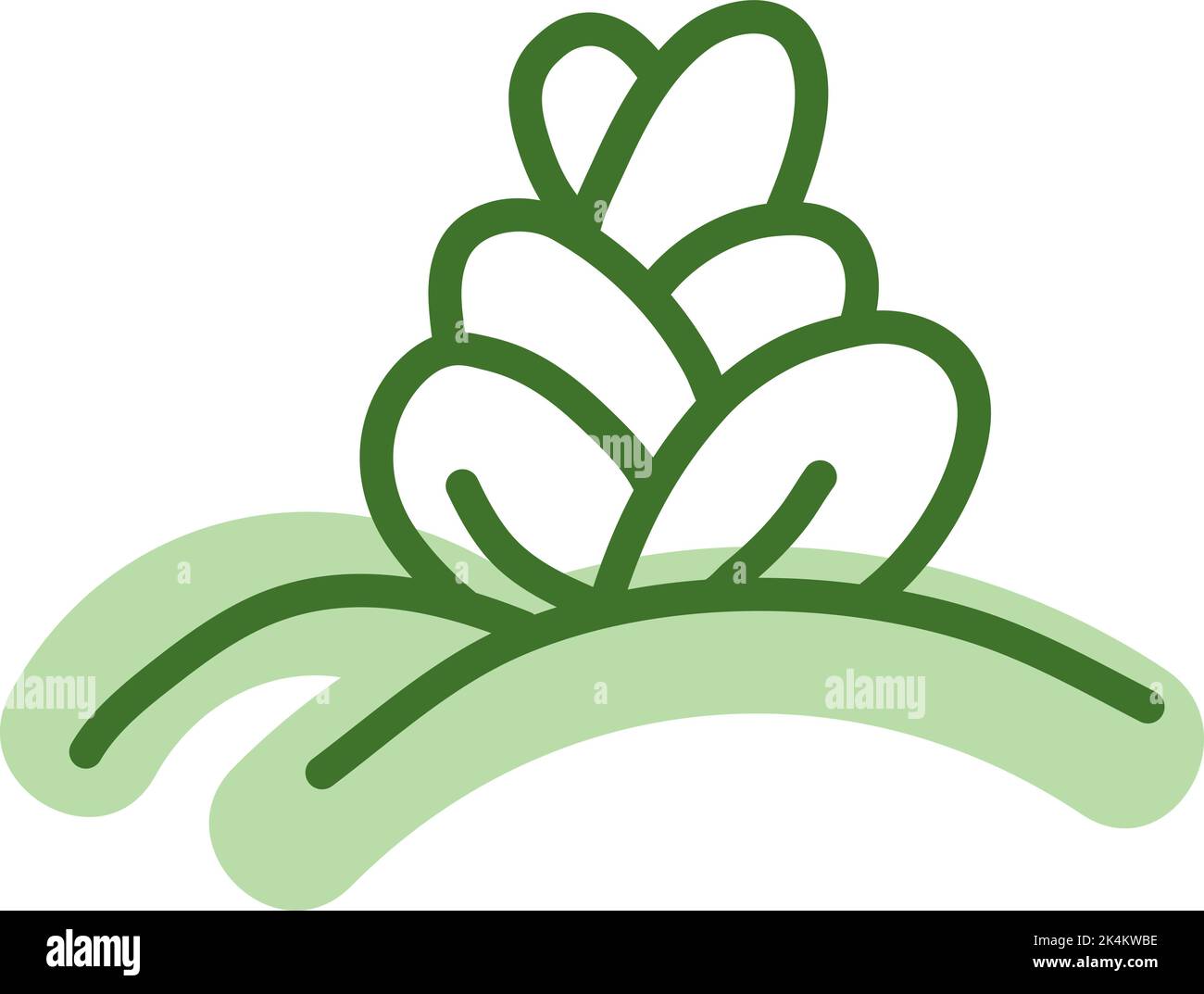 Bunny ears cactus, illustration, vector on a white background. Stock Vector