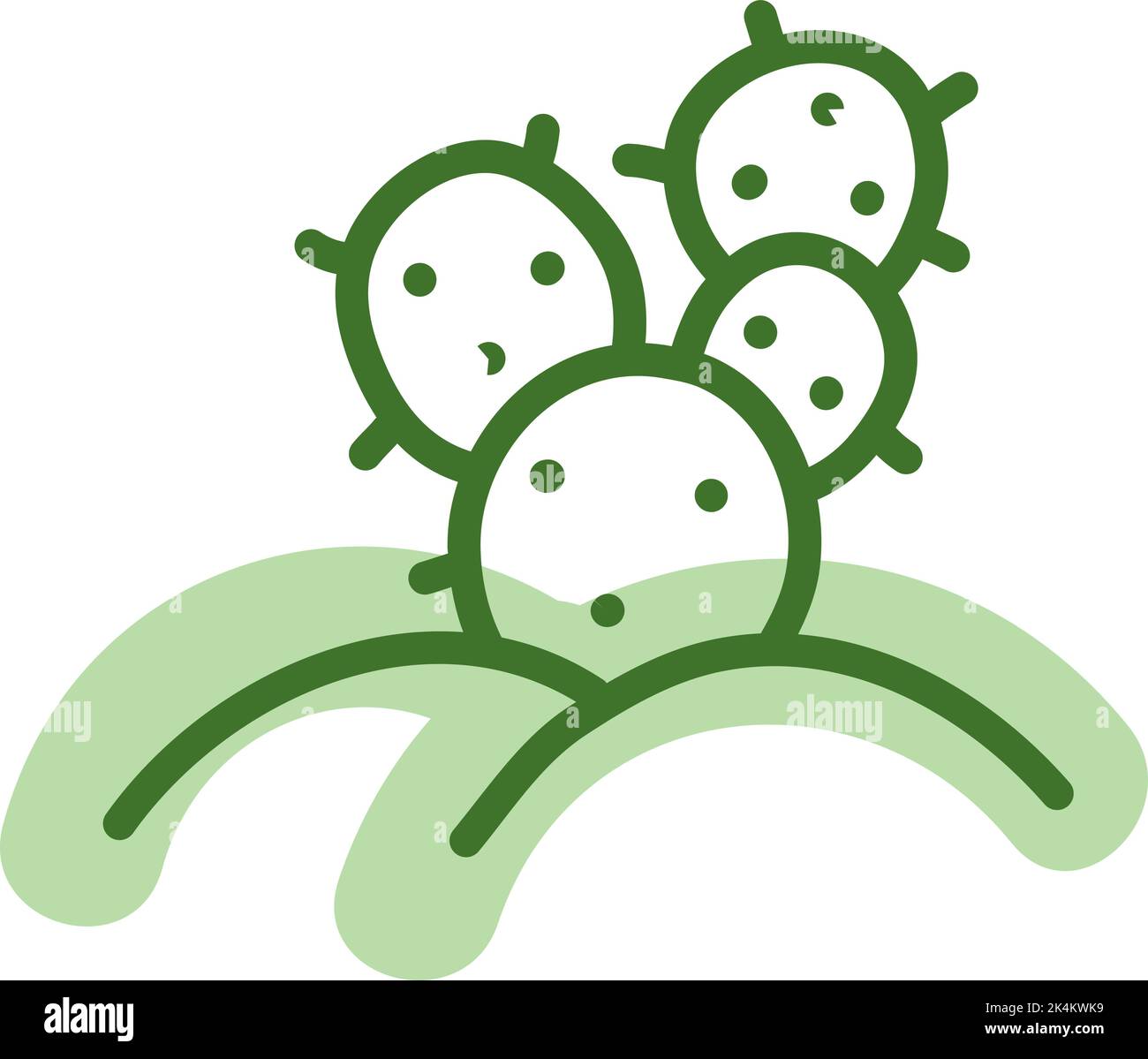 White bunny ears cactus Stock Vector Images - Alamy