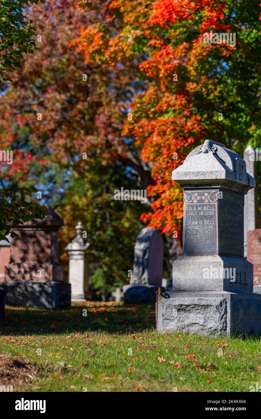Beechwood Cemetery, National Cemetery of Canada during the fall season