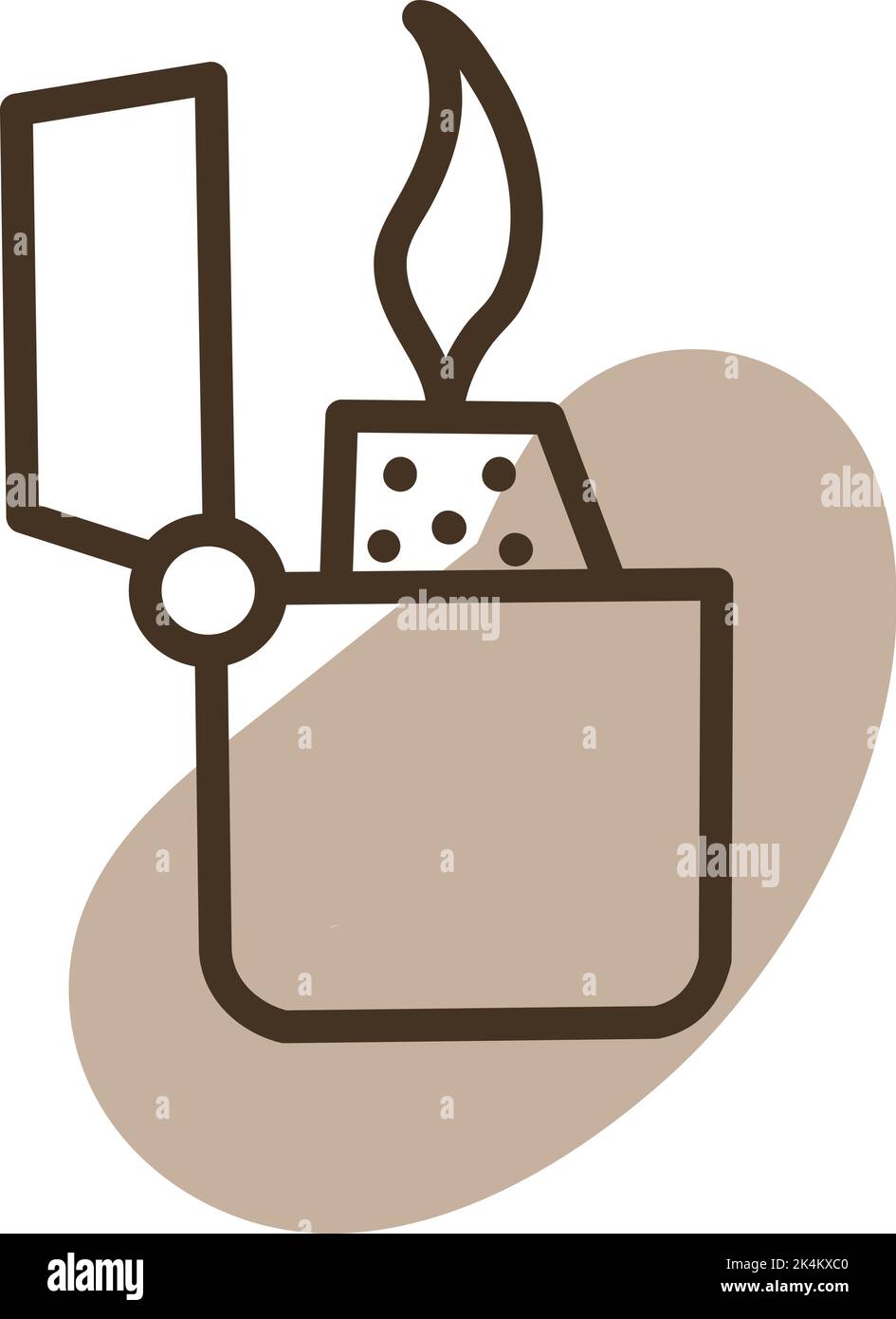 Camping lighter, illustration, vector on a white background. Stock Vector
