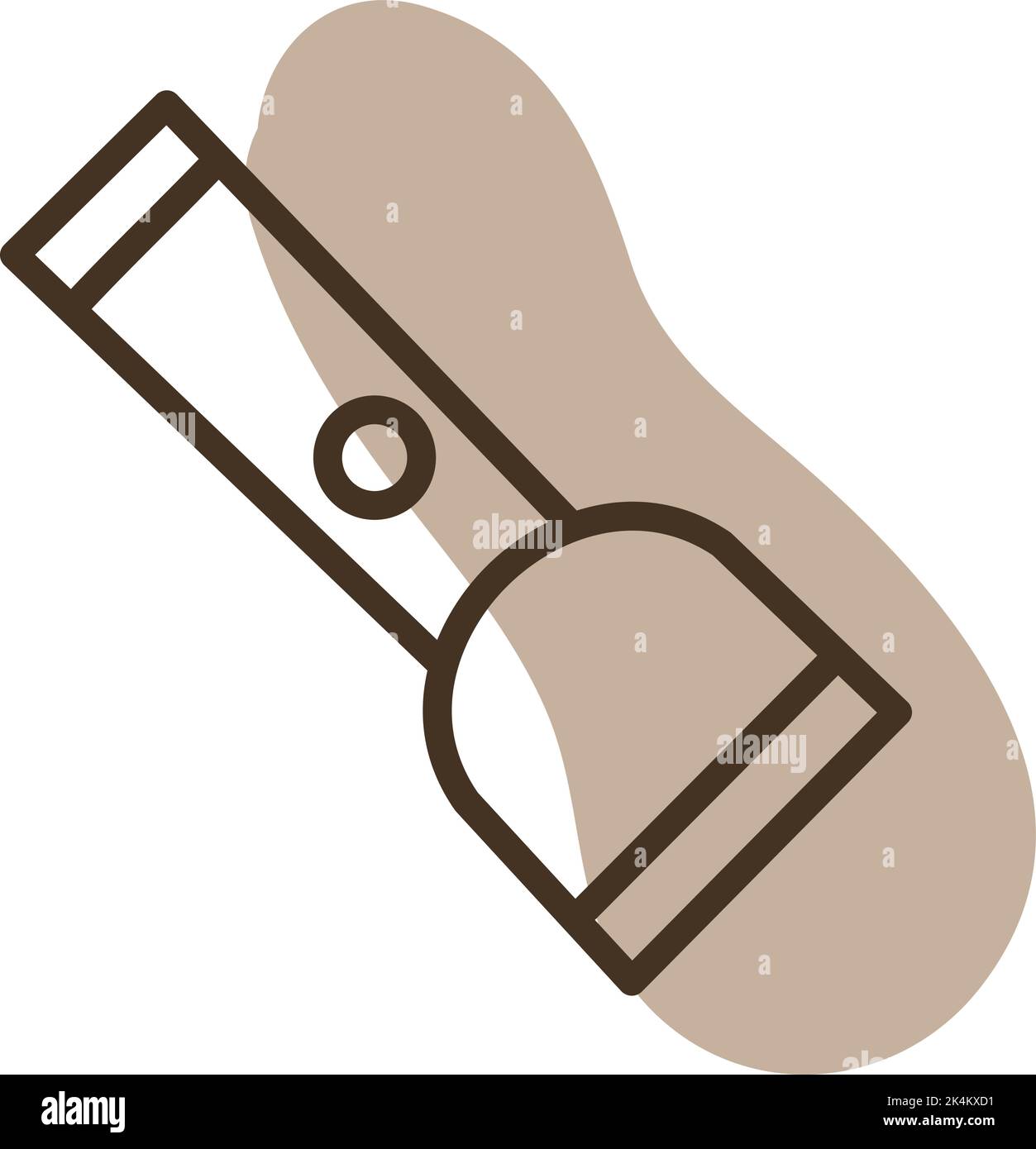 Camping flashlight, illustration, vector on a white background. Stock Vector