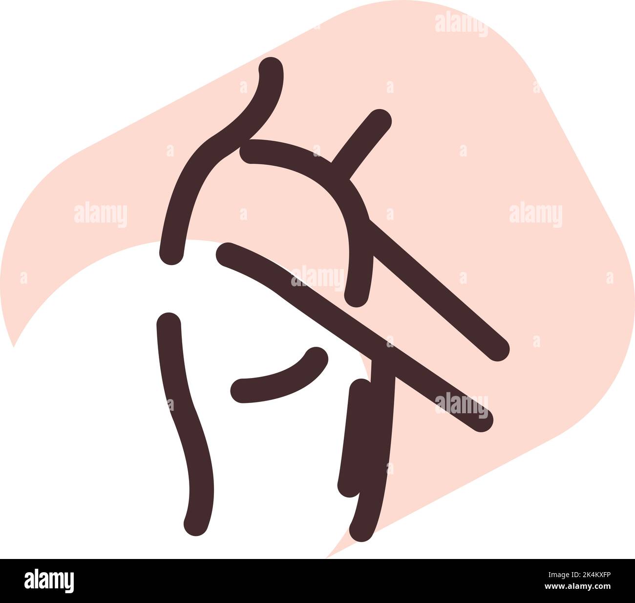 Human shoulder, illustration, vector on a white background Stock Vector ...