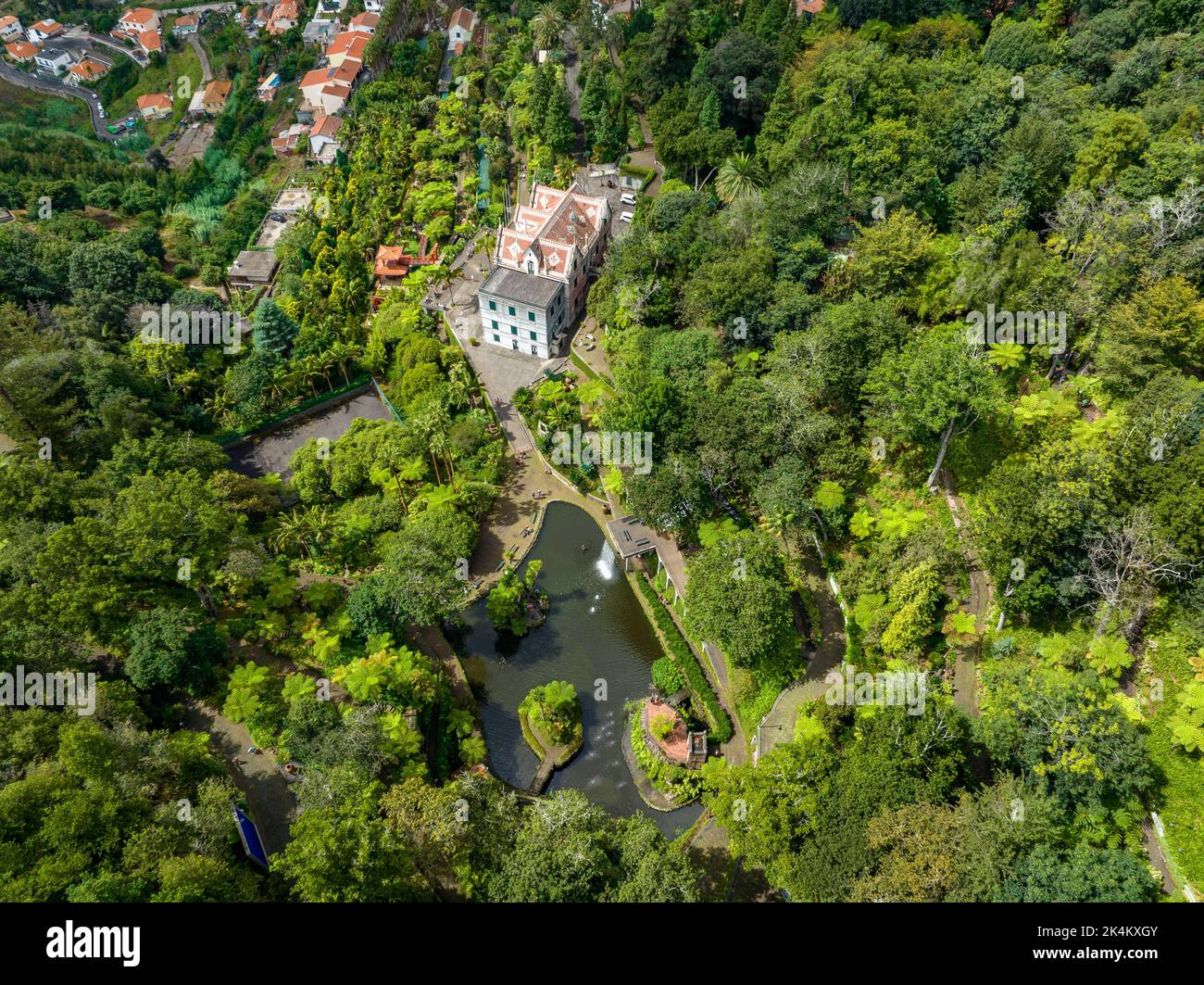 Funchal Aerial View. Funchal is the Capital and Largest City of Madeira Island, Portugal. Europe. - Stock Image
