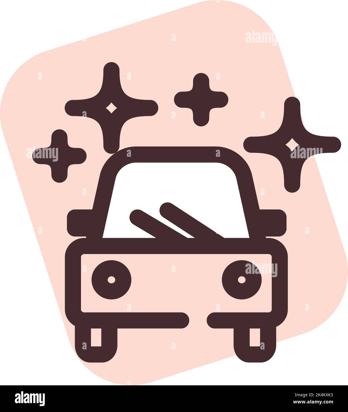 Clean car, illustration, vector on a white background Stock Vector