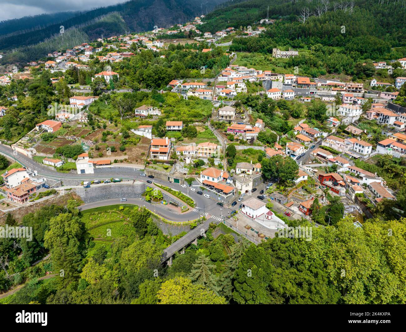 Funchal Aerial View. Funchal is the Capital and Largest City of Madeira Island, Portugal. Europe. - Stock Image