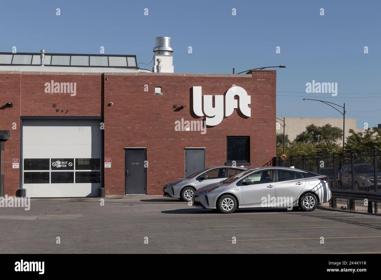 Chicago Circa October 2022 Lyft Driver Center. Lyft offers ride