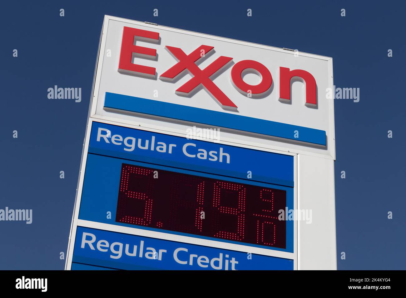 Chicago Circa October 2022 Exxon Retail Gas station. ExxonMobil is