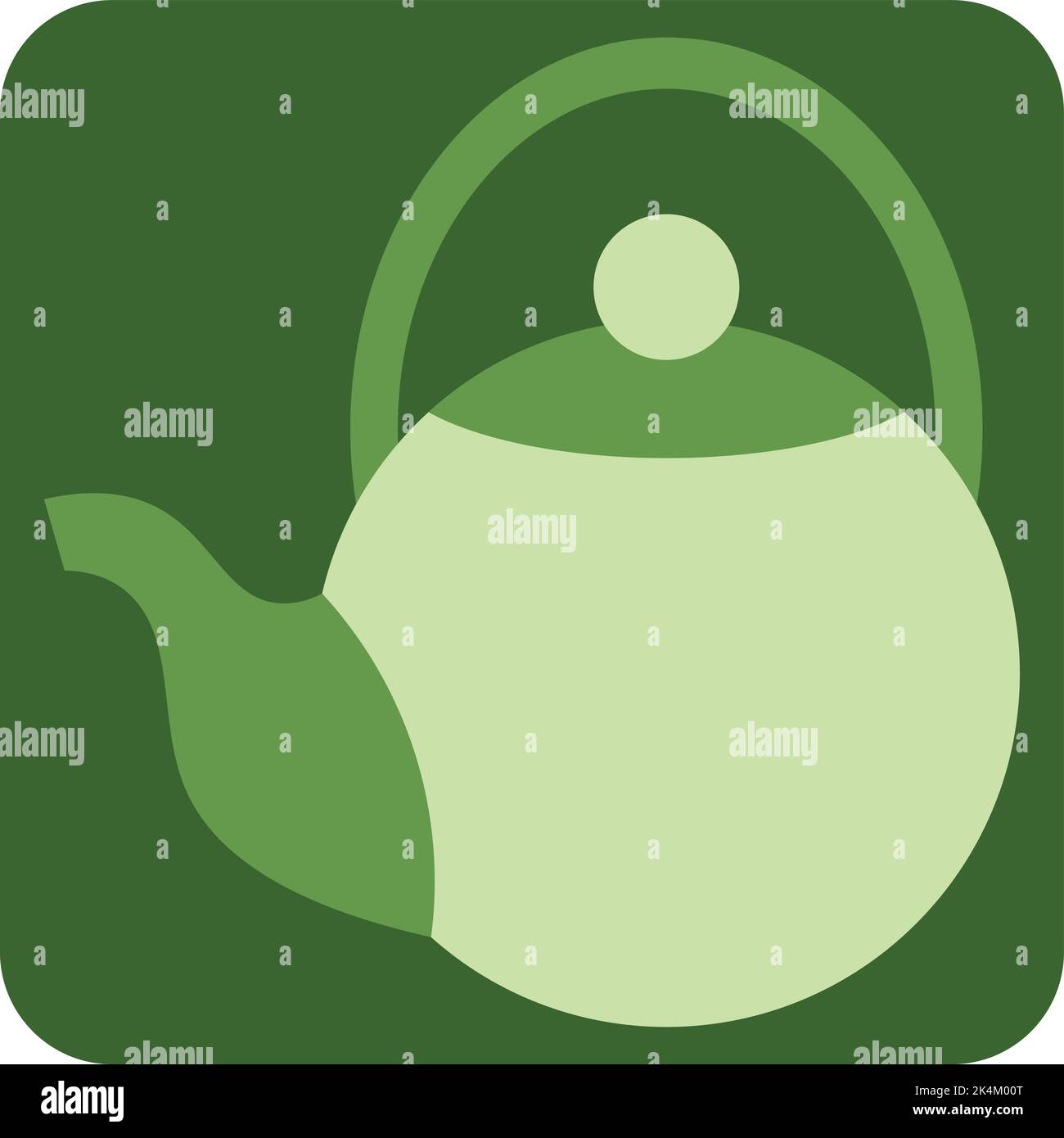 Tea kettle, illustration, vector on a white background. Stock Vector