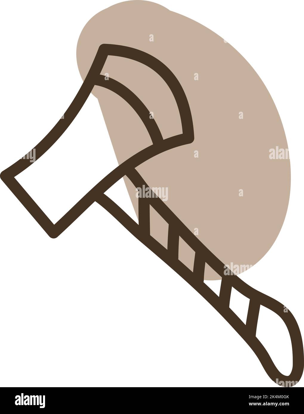 Camping axe, illustration, vector on a white background Stock Vector