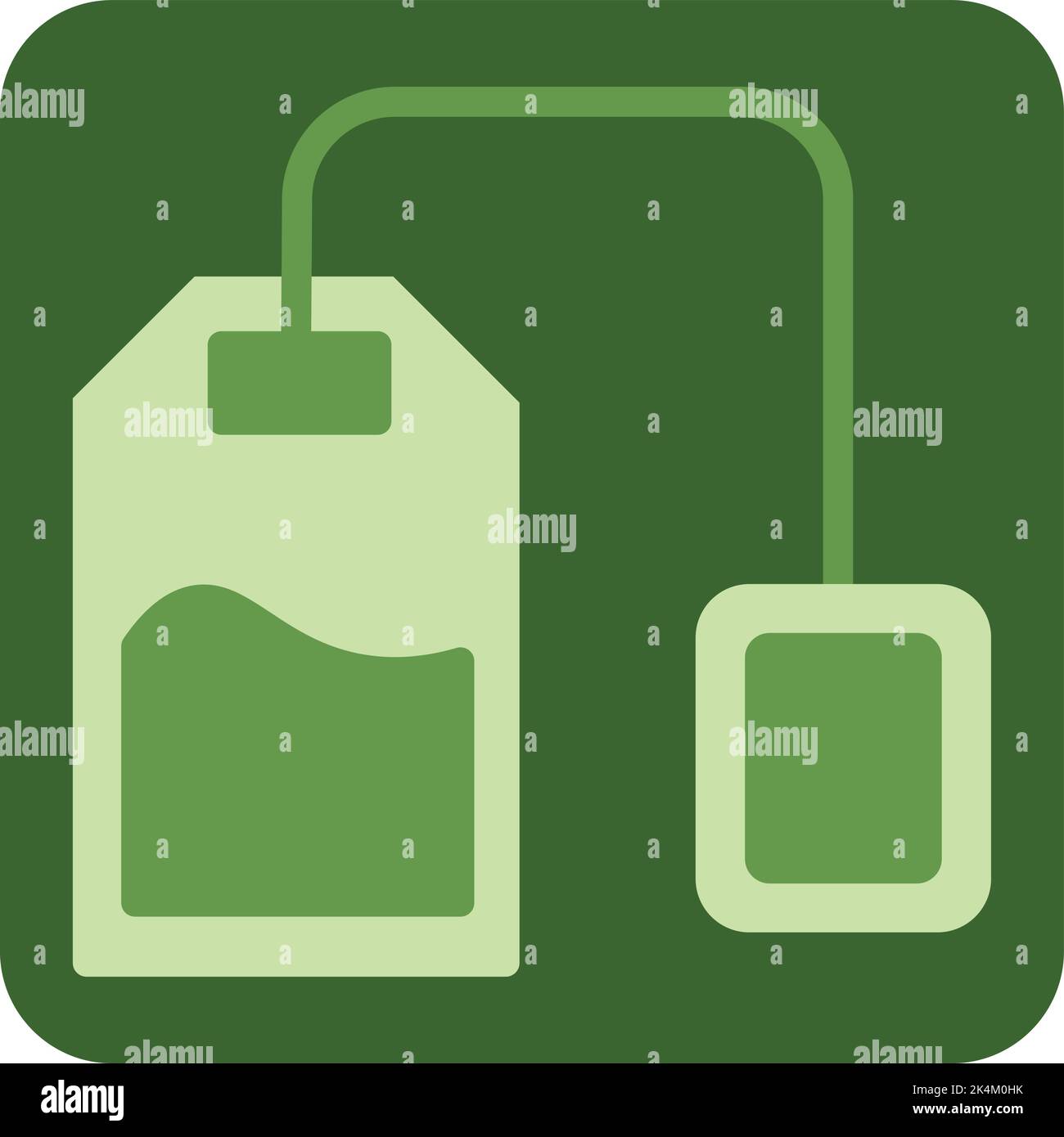 Tea bag, illustration, vector on a white background. Stock Vector