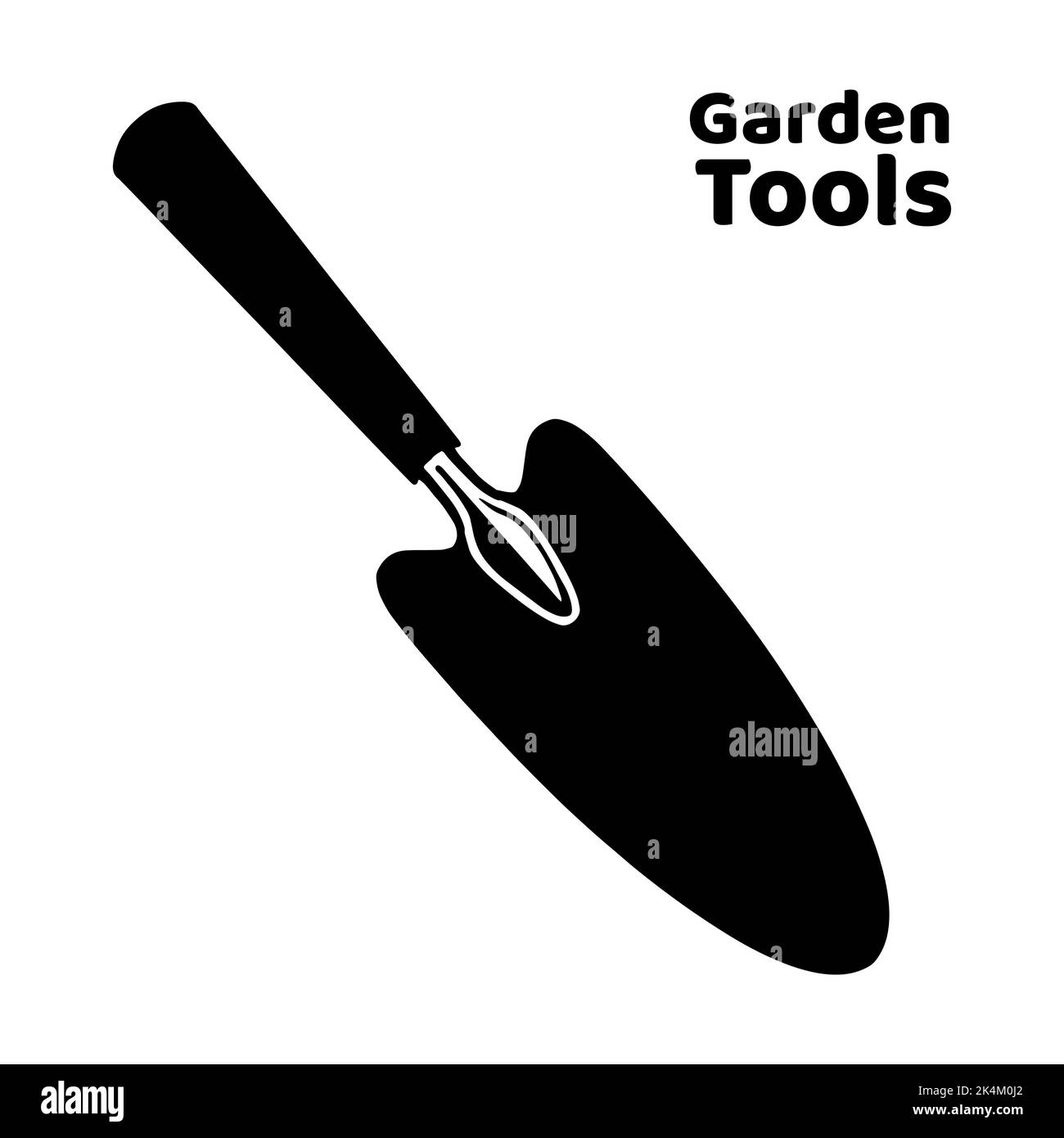 Hand scoop for digging and planting seedlings. Gardening Tools. Flat style icon. Isolated on white background. Vector. Stock Vector
