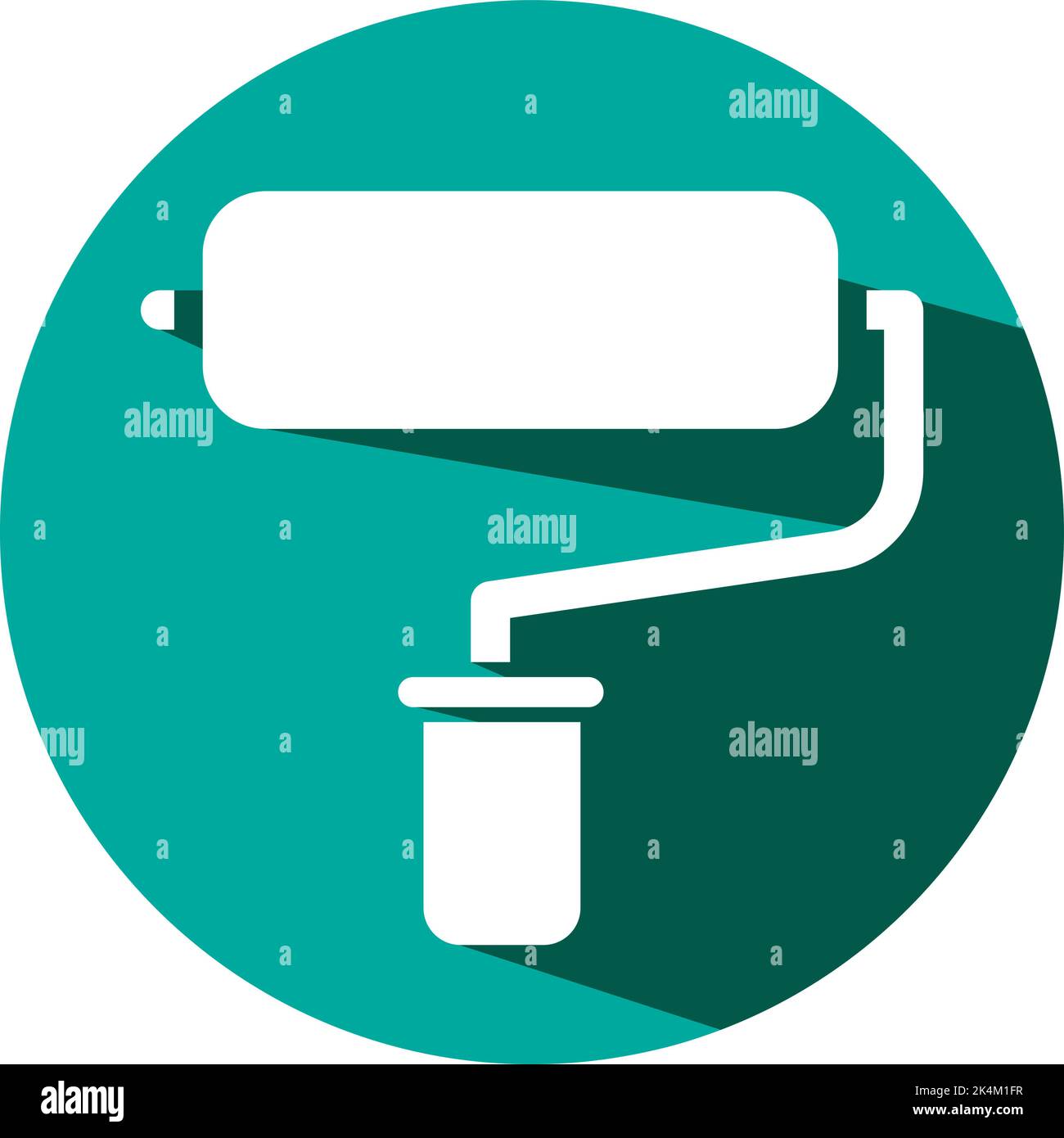Construction paint roller, illustration, vector on a white background. Stock Vector
