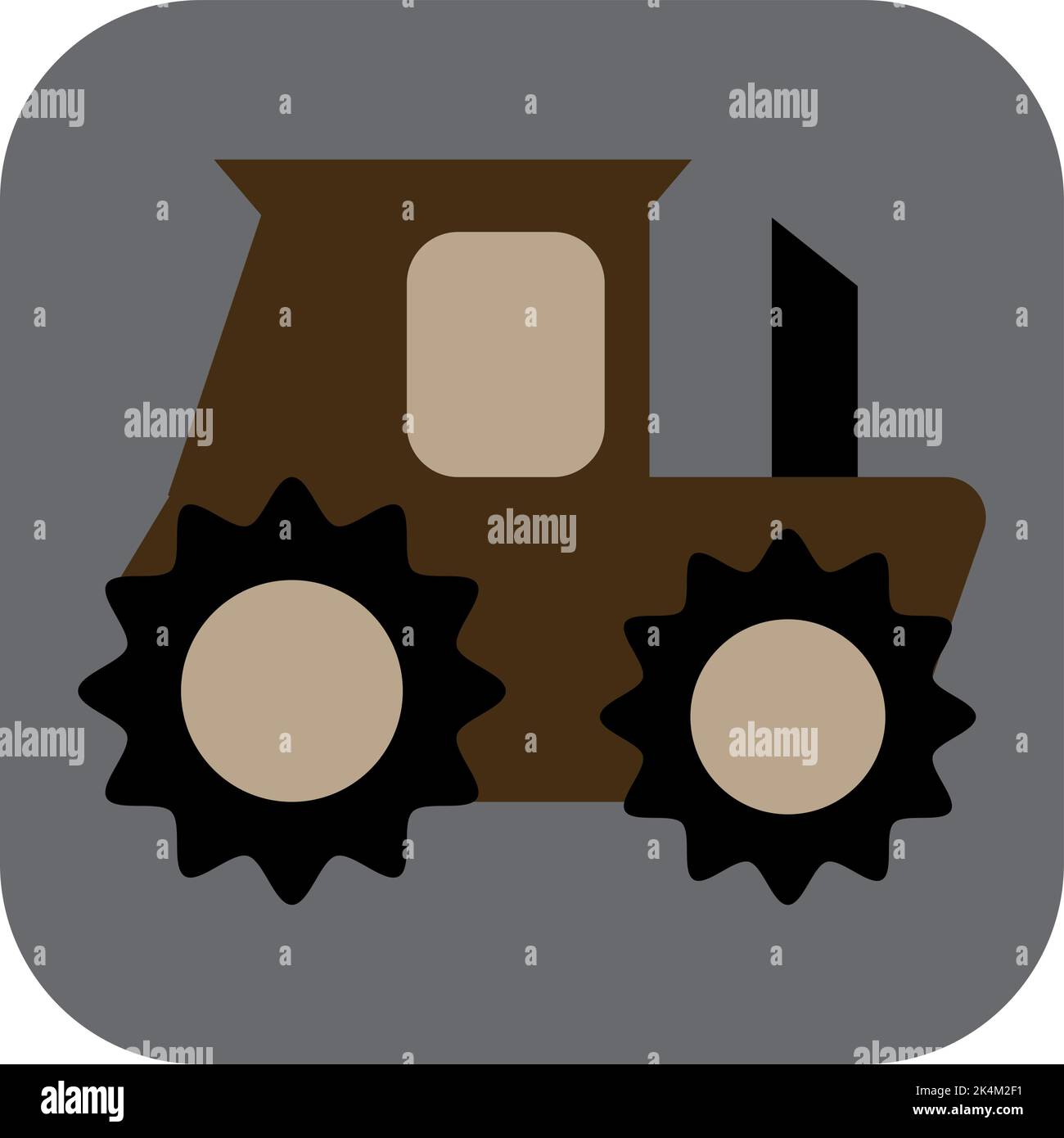 Engineering construction machine, illustration, vector on a white background. Stock Vector