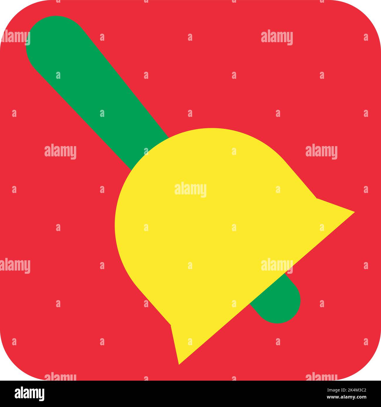 Education bell, illustration, vector on a white background. Stock Vector