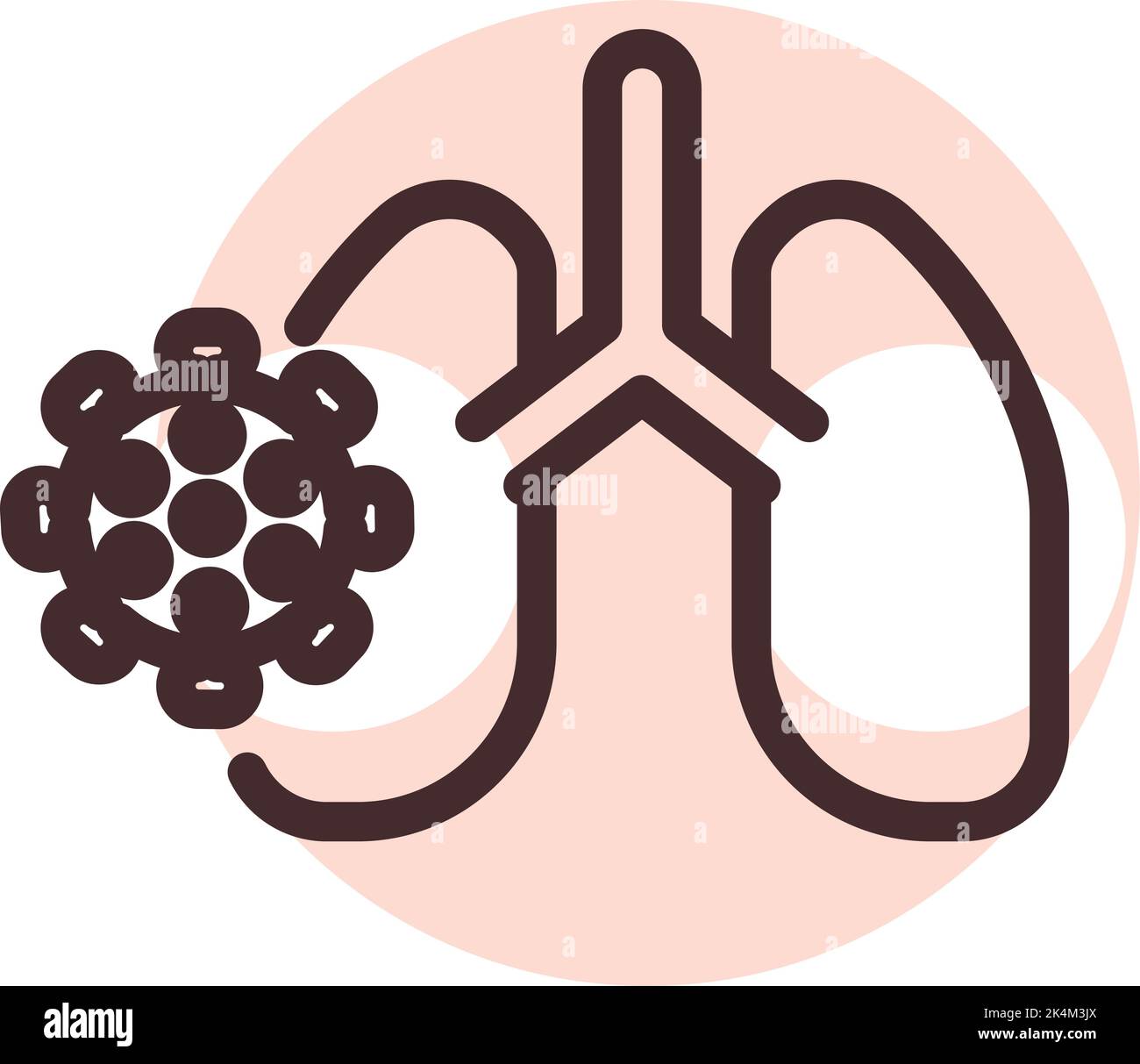 Covid 19 infected lungs, illustration, vector on a white background ...