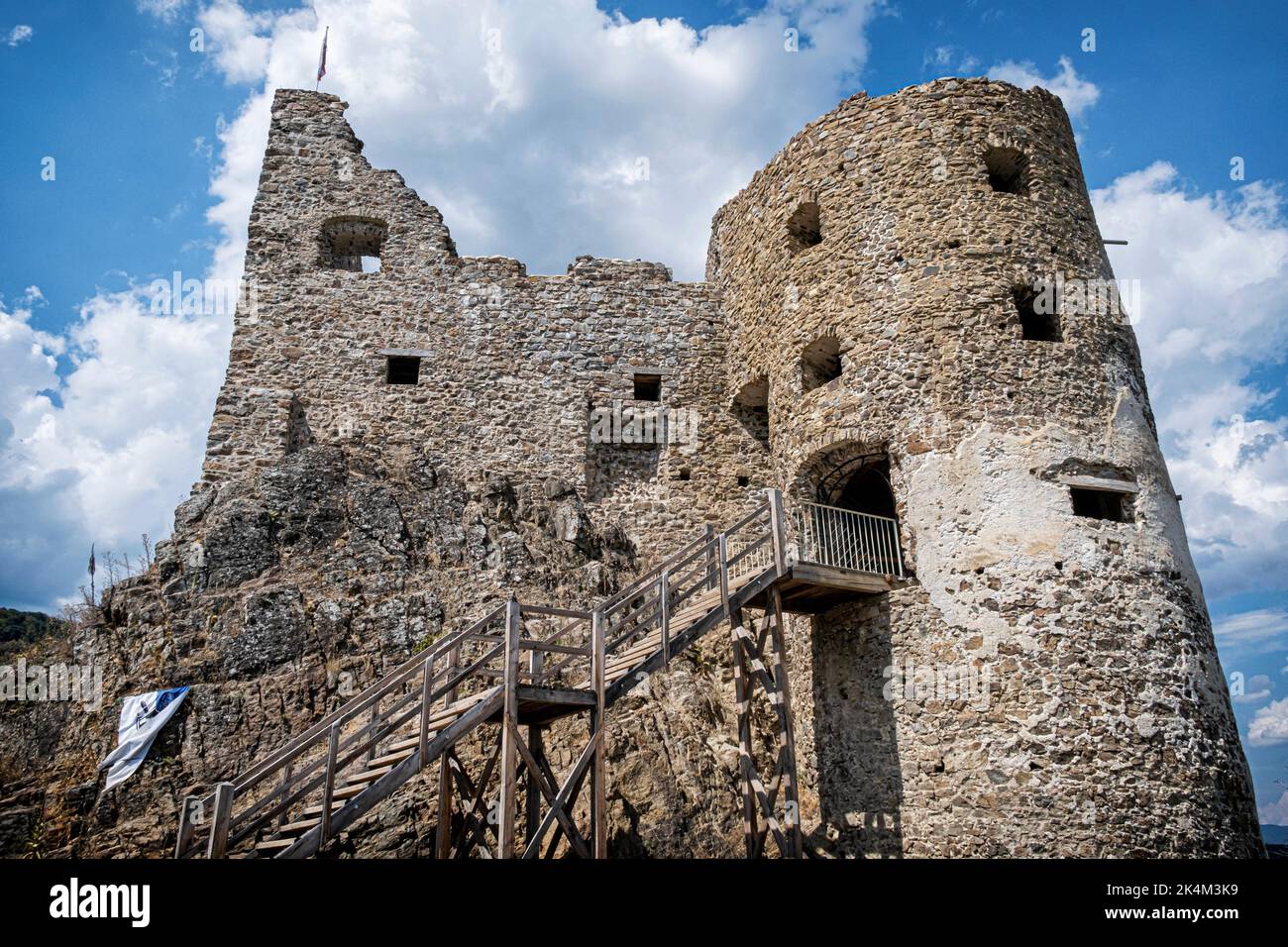 Reviste castle ruins, Slovak republic. Travel destination. Architectural theme. Stock Photo