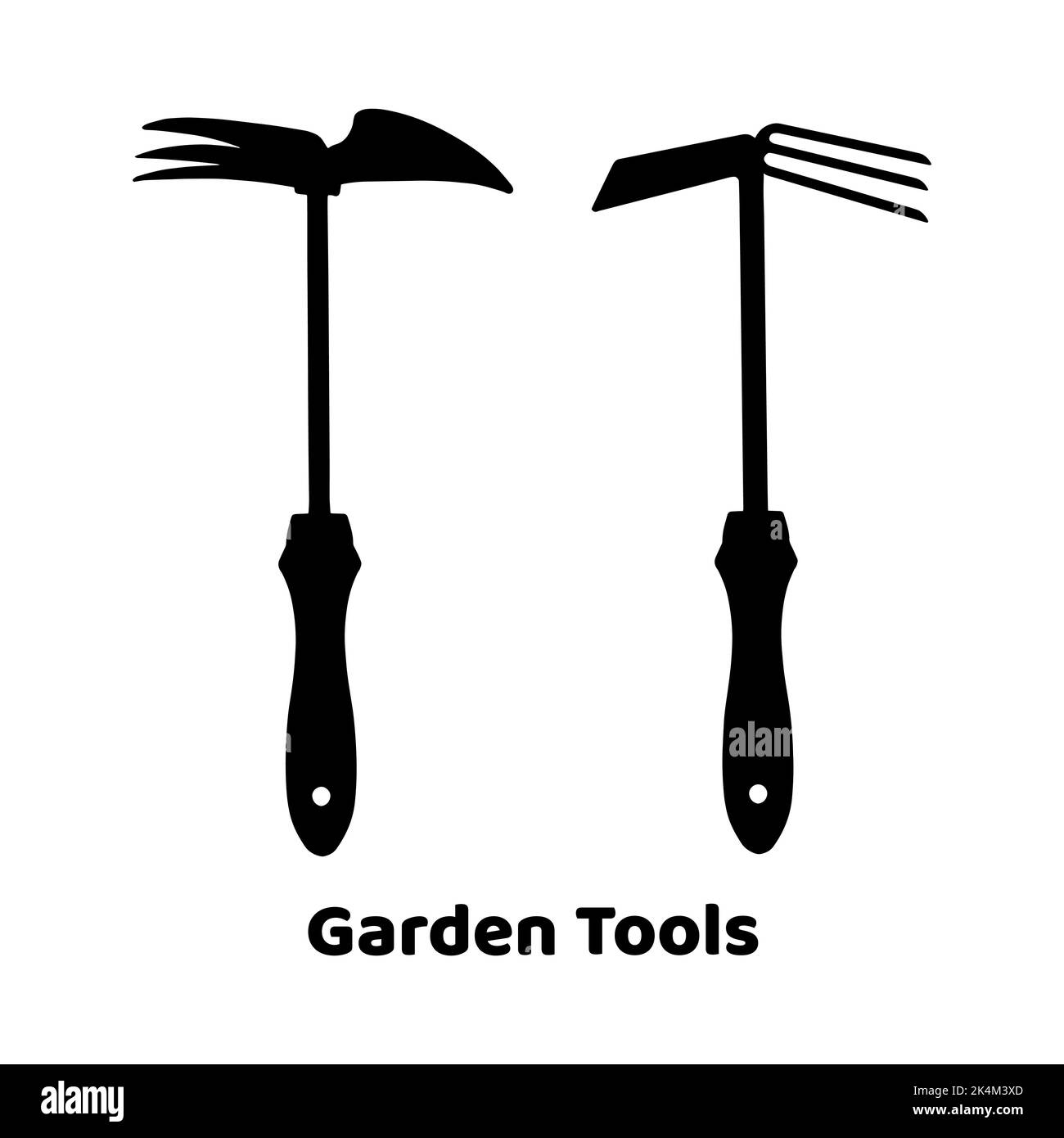 Chopper ripper manual set. Garden tools. Flat style icon. Isolated on white background. Vector. Stock Vector