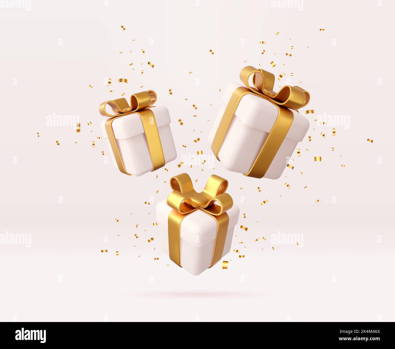 3d white gift boxes Stock Vector Image & Art - Alamy